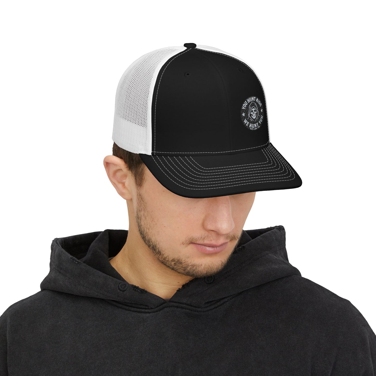 Stylish Embroidered Snapback Trucker Cap, Perfect Gift for Outdoors, Casual Wear, Fishing, Custom Hats, Summer Fashion