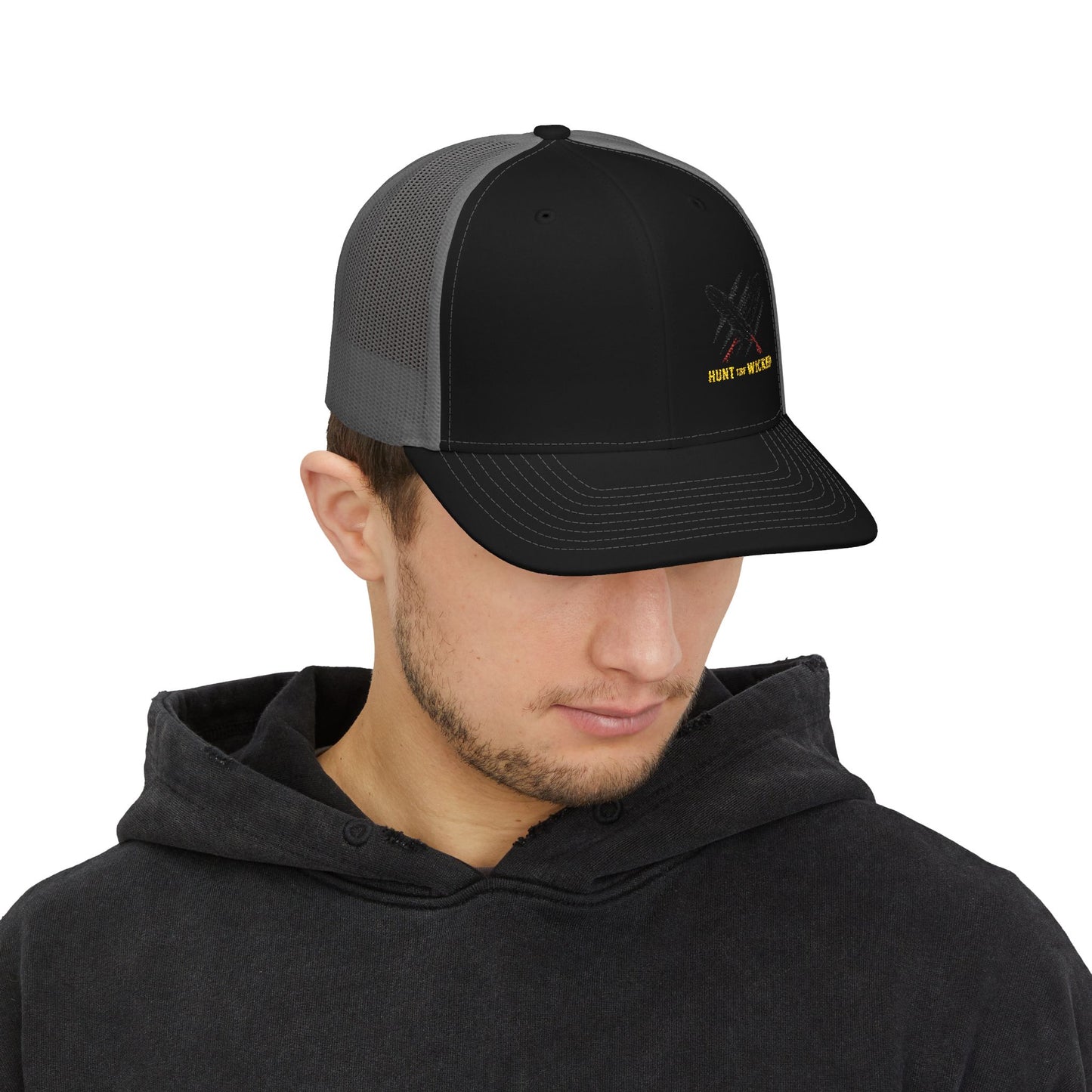 Wicked Snapback Trucker Cap, Stylish Hat for Outdoor Adventures, Perfect for Festivals, Casual Wear, Gifts for Him/Her