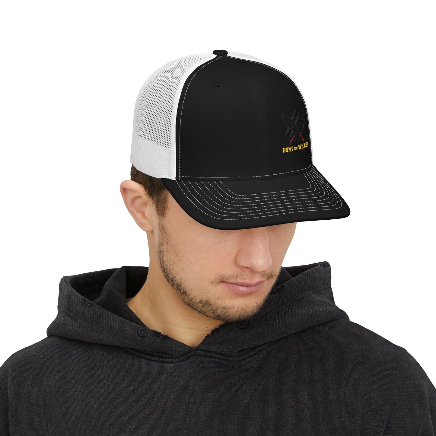 Wicked Snapback Trucker Cap, Stylish Hat for Outdoor Adventures, Perfect for Festivals, Casual Wear, Gifts for Him/Her