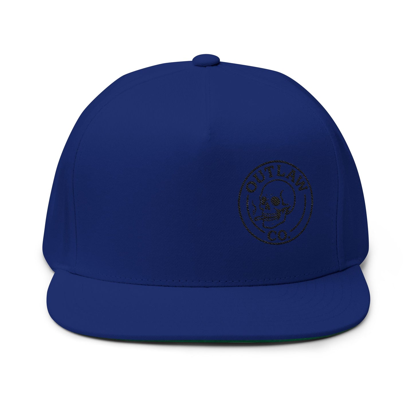 Skull Embroidered Flat Bill Cap | Trendy Headwear for Outlaws, Perfect for Street Style, Festivals, and Everyday Wear