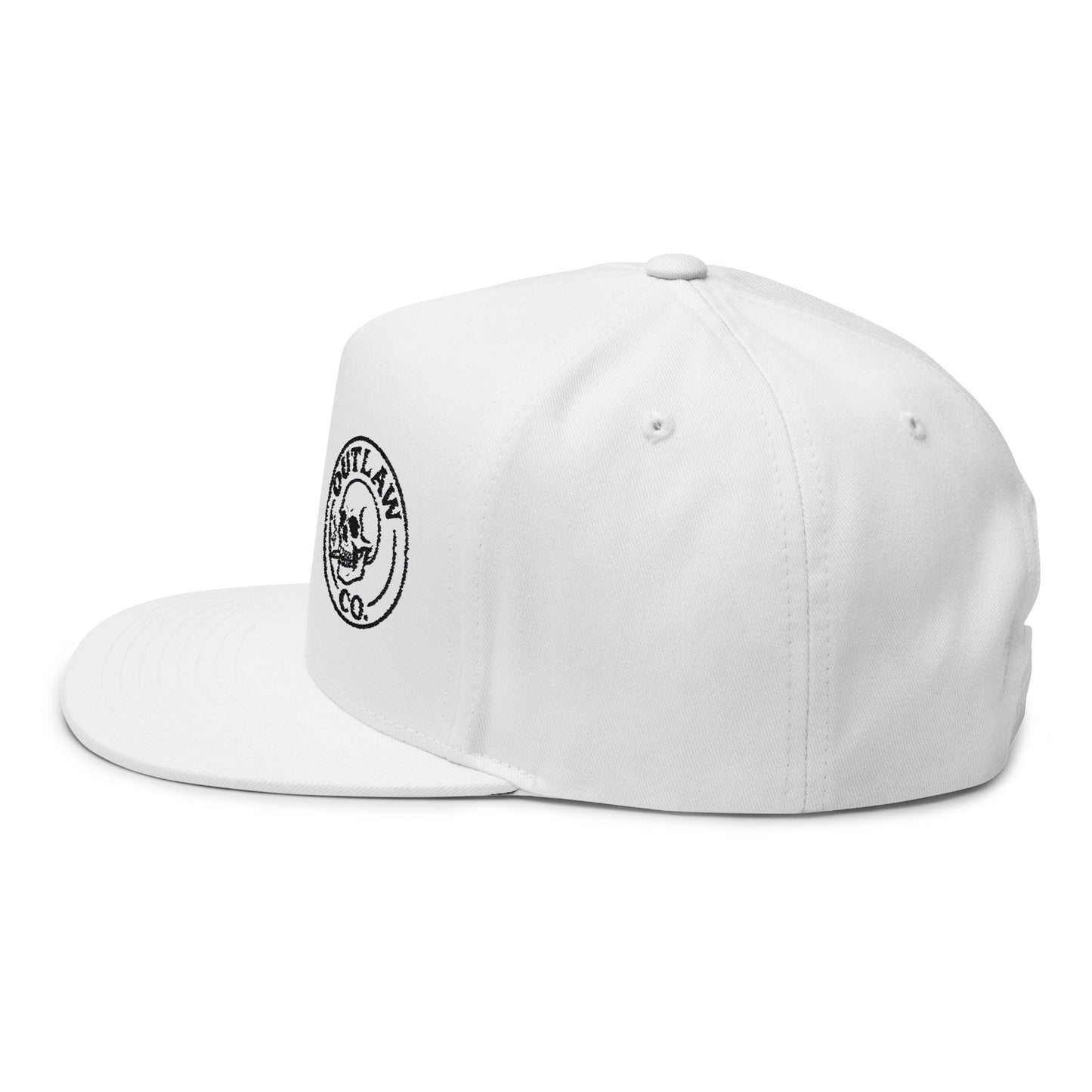 Skull Embroidered Flat Bill Cap | Trendy Headwear for Outlaws, Perfect for Street Style, Festivals, and Everyday Wear