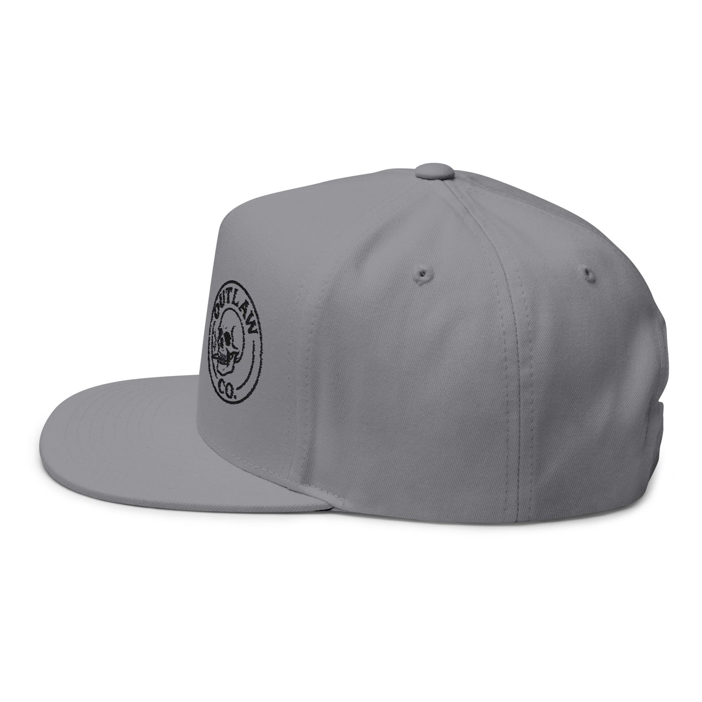 Skull Embroidered Flat Bill Cap | Trendy Headwear for Outlaws, Perfect for Street Style, Festivals, and Everyday Wear