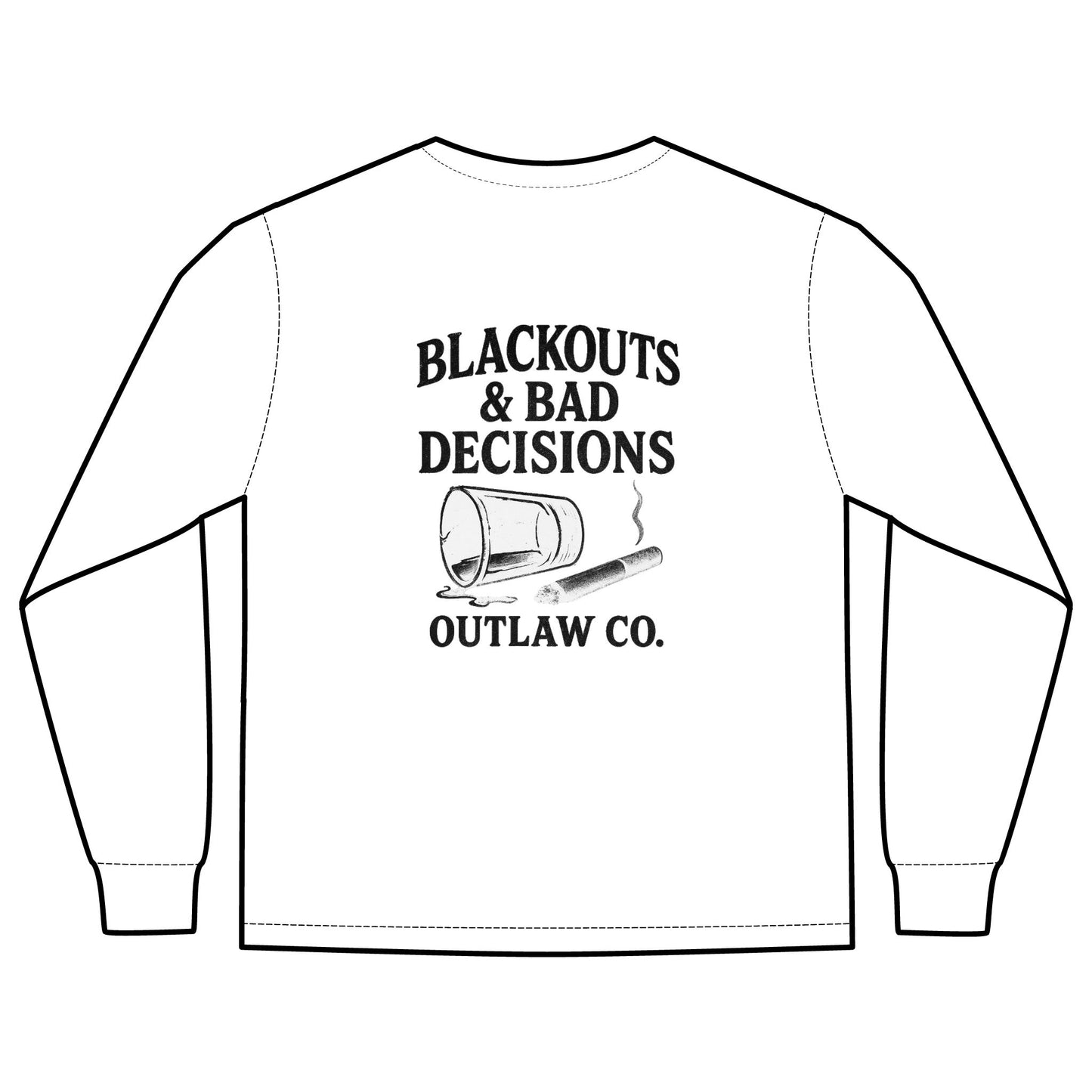 Blackouts & Bad Decisions Long Sleeve Pocket Shirt