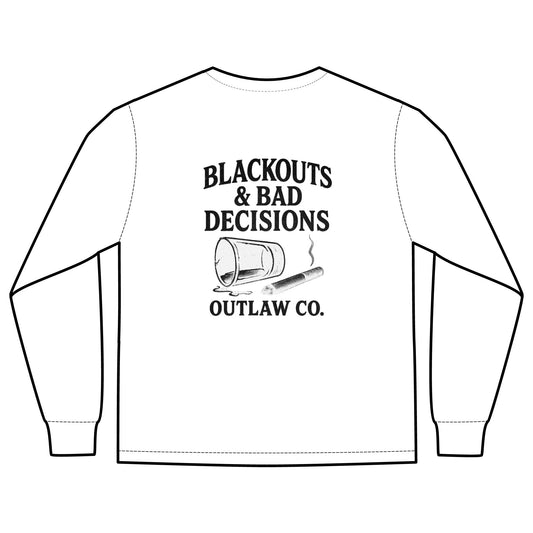 Blackouts & Bad Decisions Long Sleeve Pocket Shirt