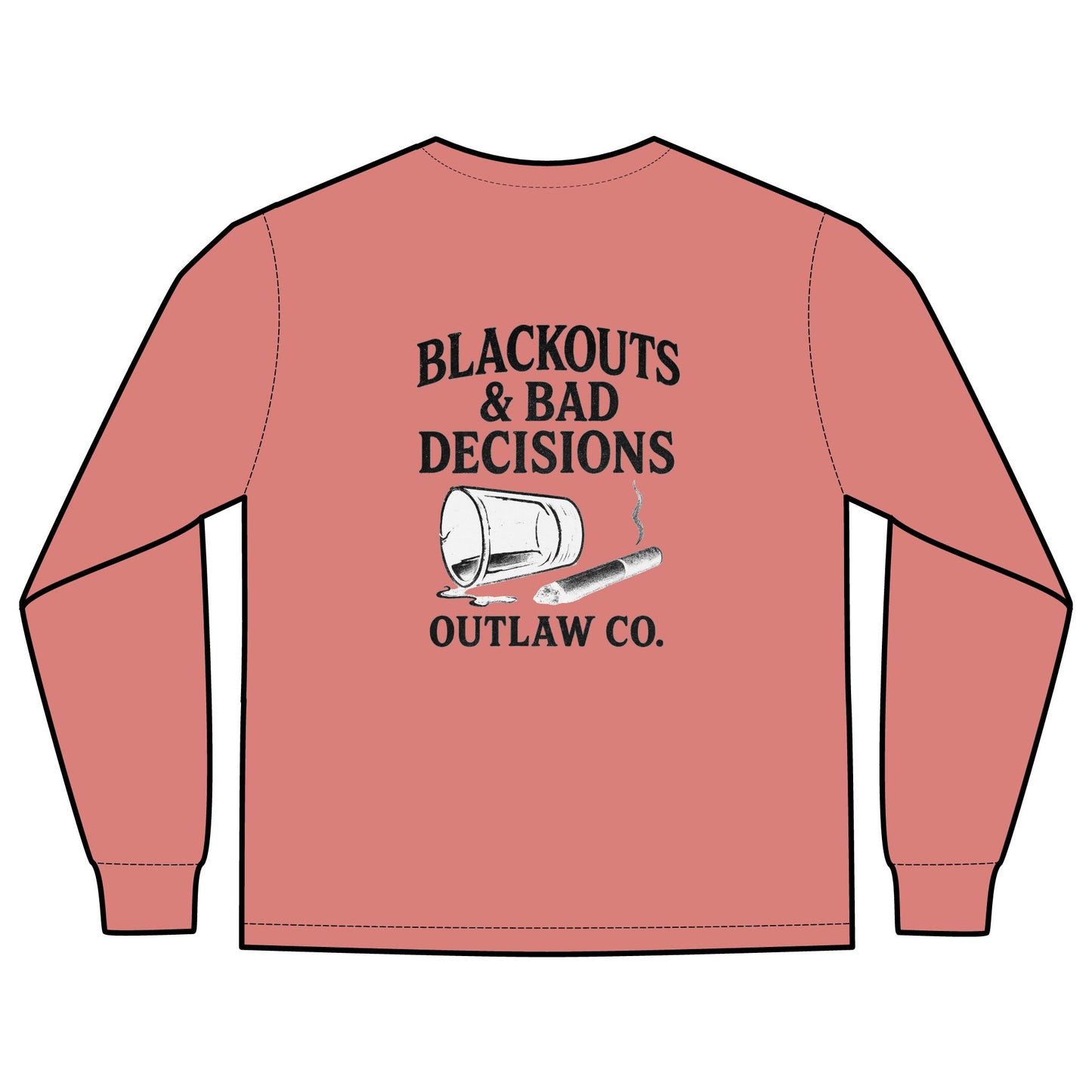 Blackouts & Bad Decisions Long Sleeve Pocket Shirt